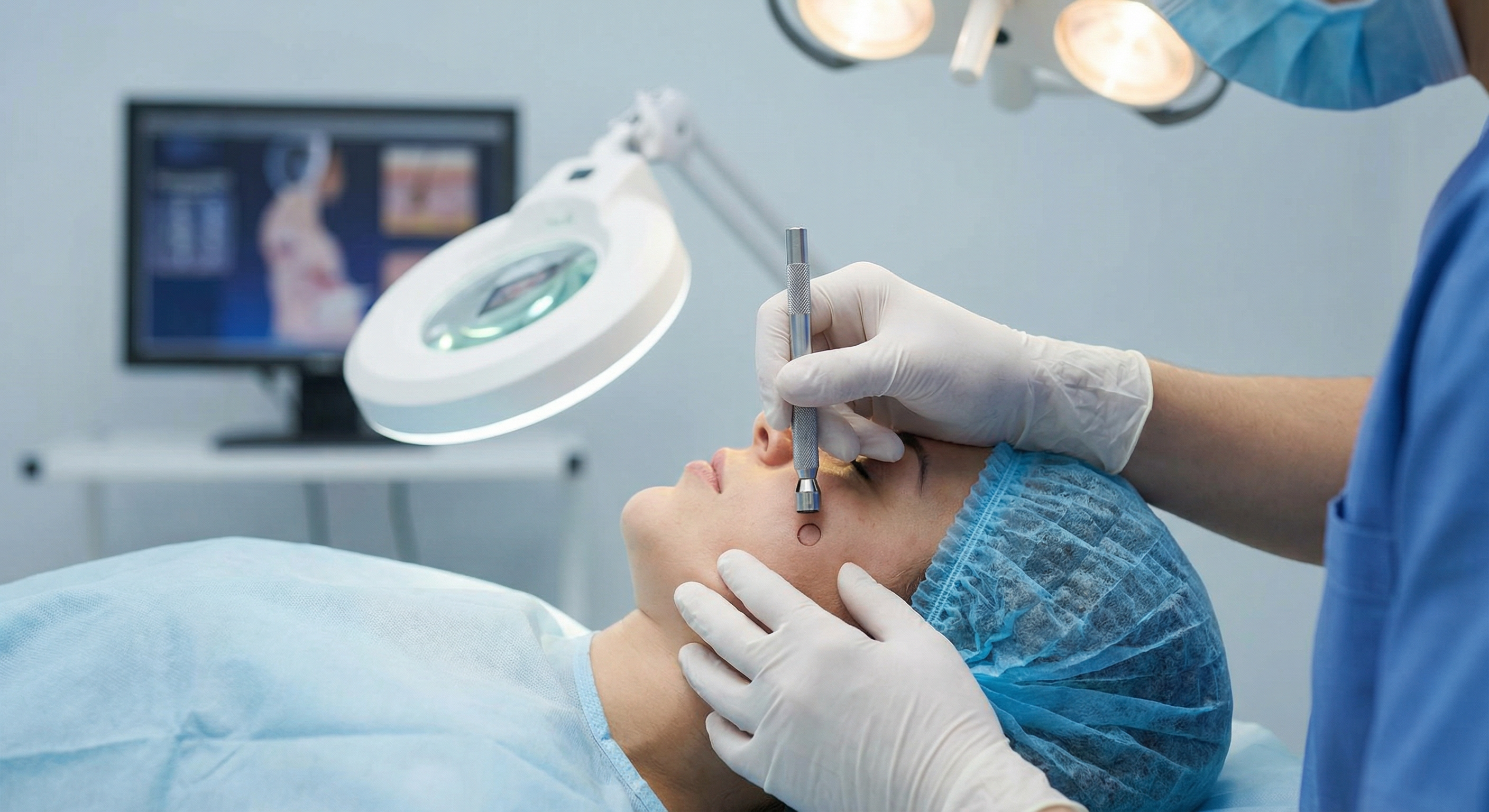 Punch para cicatrizes profundas de acne