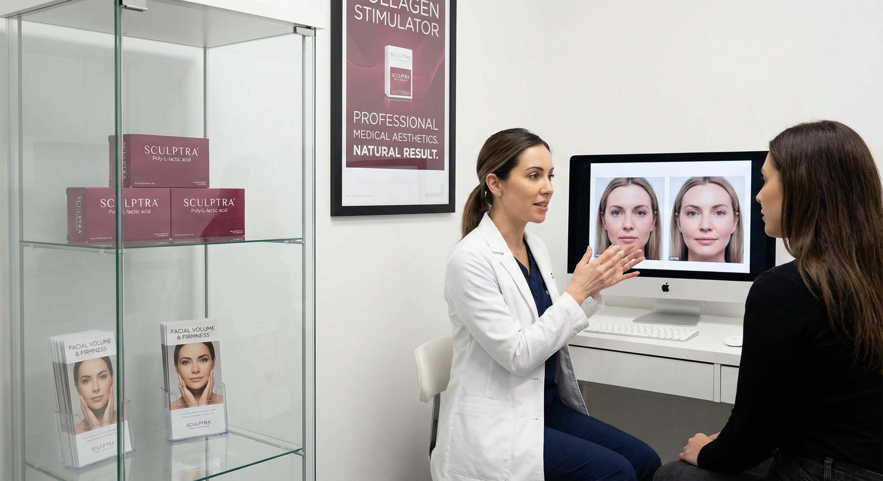 Sculptra facial para estímulo de colágeno