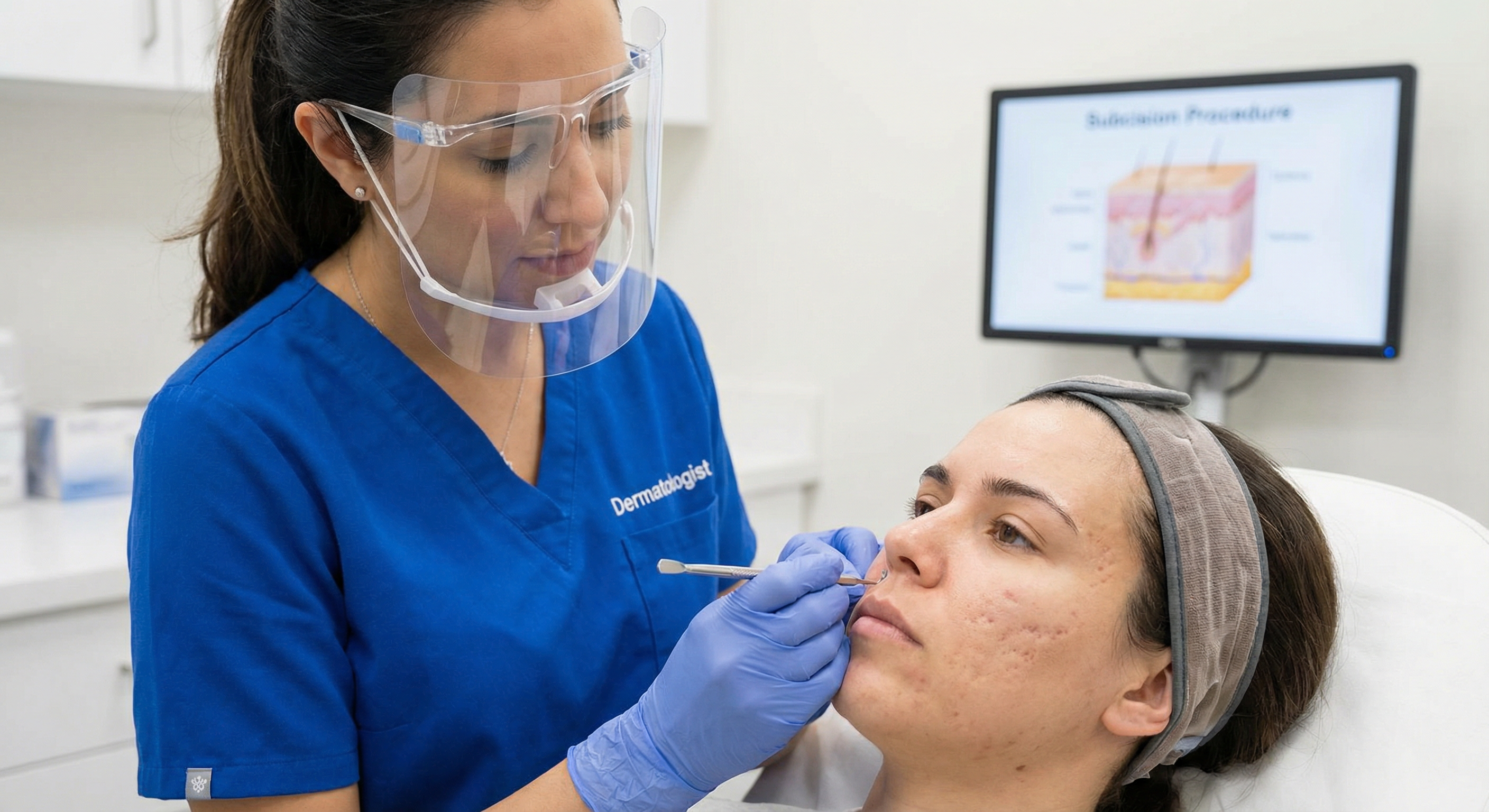 Subcisão para cicatrizes atróficas de acne