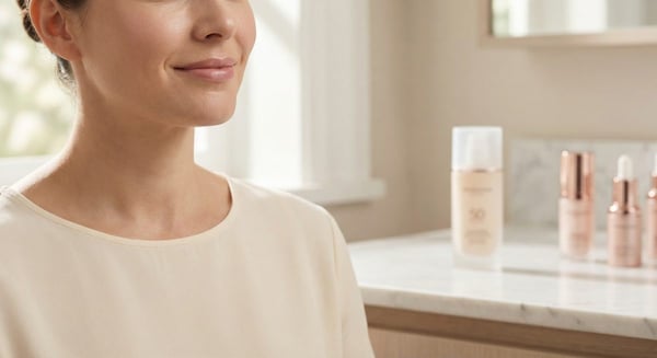 Mulher aplicando protetor solar para controle de melasma e manchas