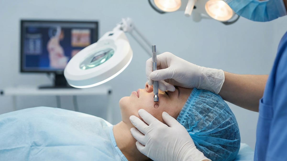 Punch para cicatrizes profundas de acne